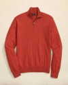 Brooks Brothers Ultimate Merino Wool Half-zip Sweater In Red