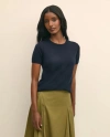 Brooks Brothers Ultimate Merino Wool Short-sleeve Sweater Shell In Blue