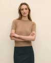 Brooks Brothers Ultimate Merino Wool Short-sleeve Sweater Shell In Brown