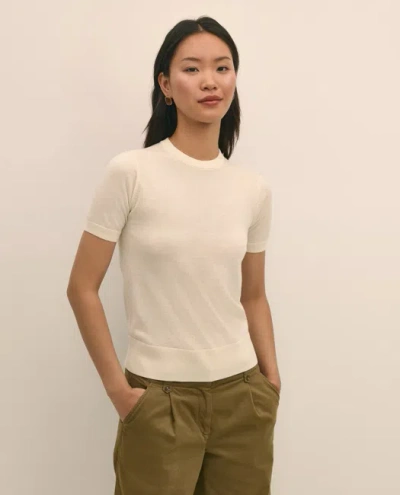 Brooks Brothers Ultimate Merino Wool Short-sleeve Sweater Shell In Neutral