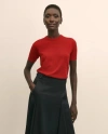 Brooks Brothers Ultimate Merino Wool Short-sleeve Sweater Shell In Red