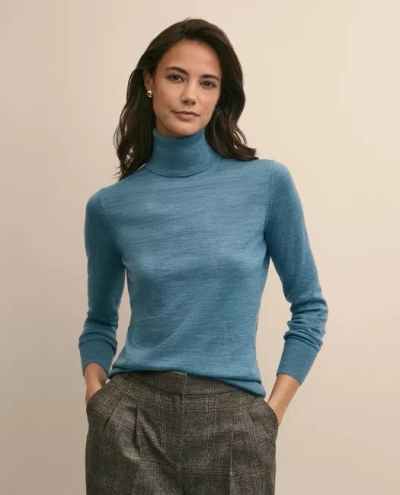 Brooks Brothers Ultimate Merino Wool Turtleneck Sweater In Blue