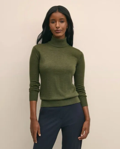 Brooks Brothers Ultimate Merino Wool Turtleneck Sweater In Green