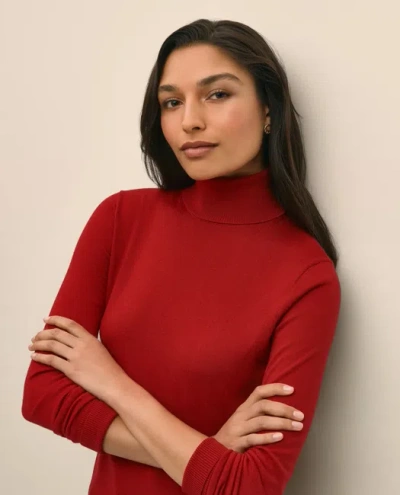 Brooks Brothers Ultimate Merino Wool Turtleneck Sweater In Red