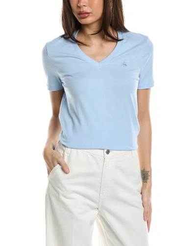Brooks Brothers V-neck T-shirt In Blue