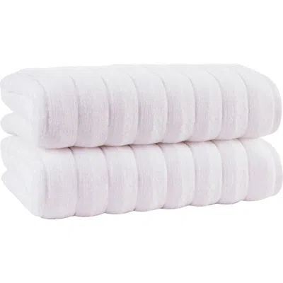 Brooks Brothers Vague 2-pack Bath Towel Set In White