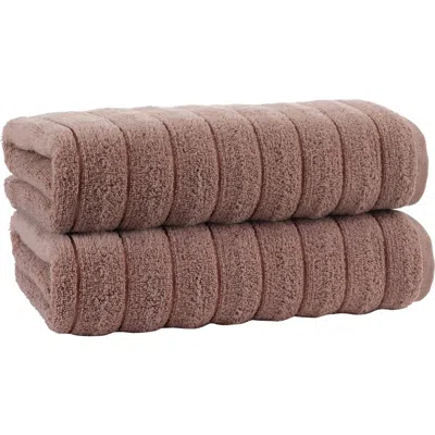 Brooks Brothers Vague 2-pack Bath Towel Set In Brown