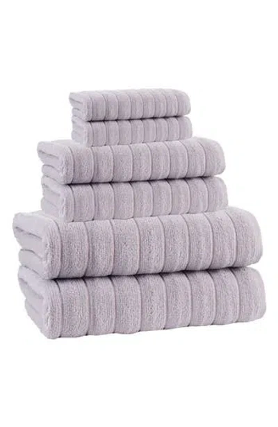 Brooks Brothers Vague 6-piece Bath Towel Set In Purple
