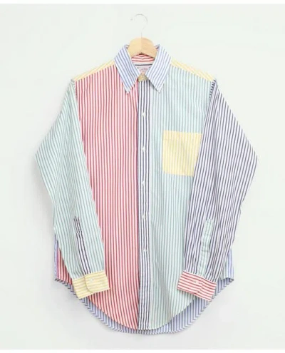 Brooks Brothers Vintage Bengal Stripe Fun Shirt, 1970s, 14.5 | Size 14½ In Multi