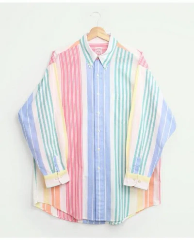 Brooks Brothers Vintage Multi-stripe Sport Shirt, 1990s, L | Size Large