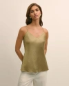 Brooks Brothers Viscose Bronze-gold V-neck Camisole In Gold