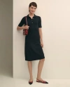 Brooks Brothers Viscose Polo Knit Dress In Multi