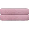 Brooks Brothers Waffle Terry 2-piece Turkish Cotton Bath Mat Set In Blush