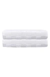 Brooks Brothers Waffle Terry 2-piece Turkish Cotton Bath Towel Set In White