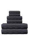 Brooks Brothers Waffle Terry 6-piece Turkish Cotton Bath Towel Set In Anthracite