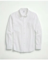 Brooks Brothers Washed Cotton Seersucker Button-down Collar Sport Shirt In Navy