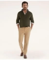 Brooks Brothers Washed Stretch Chino Pants In Dark Beige