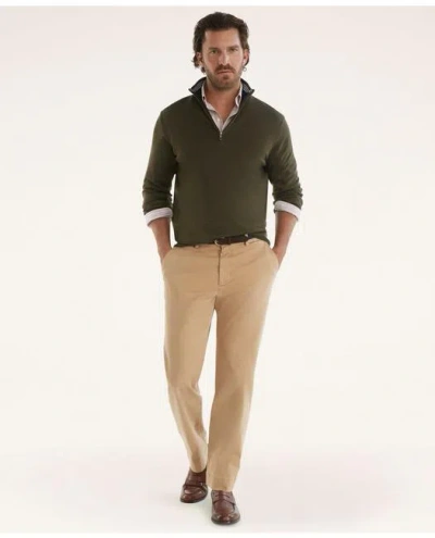 Brooks Brothers Washed Stretch Chino Pants In Dark Beige