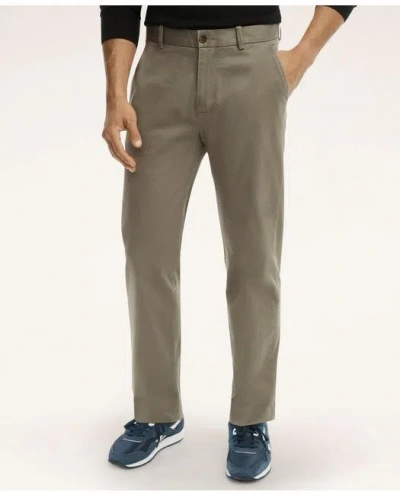 Brooks Brothers Washed Stretch Chino Pants In Green