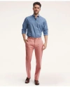Brooks Brothers Washed Stretch Chino Pants In Light Red