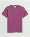 Brooks Brothers Washed Supima Cotton Pocket Crewneck T-shirt In Amethyst