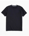 Brooks Brothers Washed Supima Cotton Pocket Crewneck T-shirt In Black