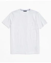 Brooks Brothers Washed Supima Cotton Pocket Crewneck T-shirt In White