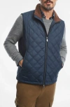 Brooks Brothers Big & Tall Paddock Diamond Quilted Vest In Navy Blazer