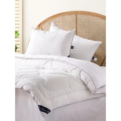 Brooks Brothers Wellsoft Gel Fiber Medium Bed Pillow In White