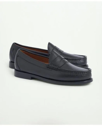 Brooks Brothers Westport Penny Loafers In Black