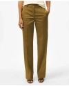 Brooks Brothers Wide Leg Advantage Chino Pants In Olive