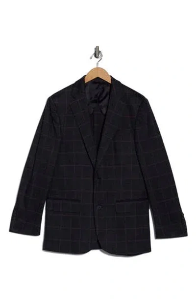 Brooks Brothers Windowpane Blazer In Black