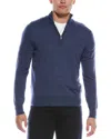 Brooks Brothers Wool 1/2-zip Cardigan In Blue