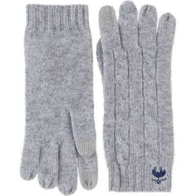 Brooks Brothers Wool & Cashmere Cable Tech Gloves In Gray