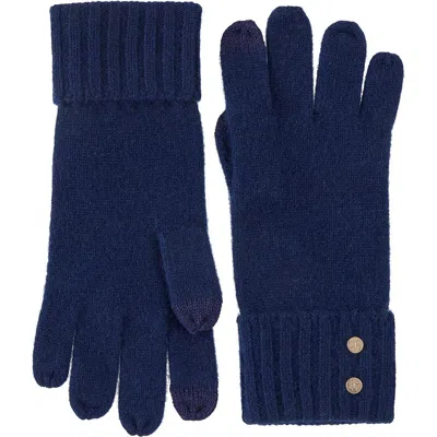 Brooks Brothers Wool & Cashmere Tech Gloves In Blue