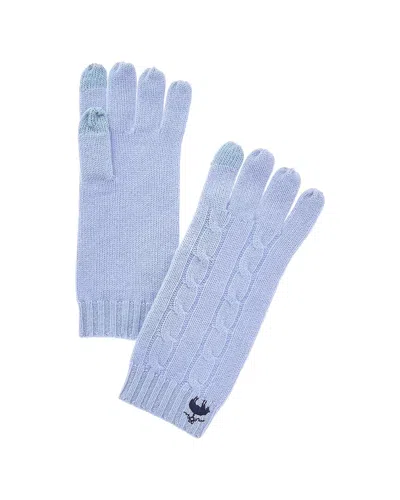 Brooks Brothers Wool & Cashmere-blend Cable Gloves In Blue