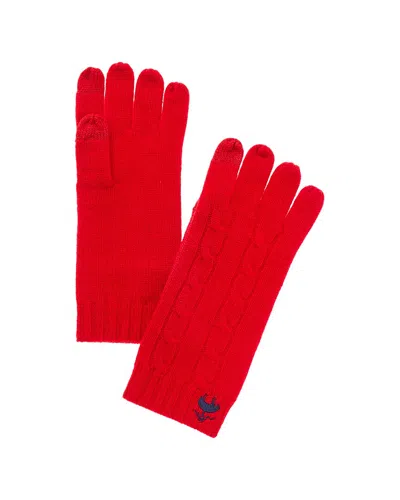Brooks Brothers Wool & Cashmere-blend Cable Gloves In Red