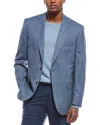 Brooks Brothers Classic Fit Blue Plaid Wool Sport Coat In Blue