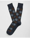 Brooks Brothers Wool Blend Argyle Socks In Blue