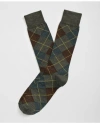 Brooks Brothers Wool Blend Argyle Socks In Green