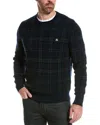 Brooks Brothers Wool-blend Crewneck Sweater In Green