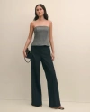 Brooks Brothers Wool-blend Herringbone Bustier In Black