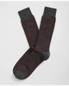 Brooks Brothers Wool Blend Herringbone Socks In Grey