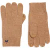 Brooks Brothers Wool Blend Rib Knit Gloves In Brown