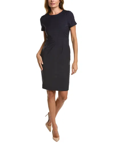 Brooks Brothers Wool-blend Sheath Dress In Blue