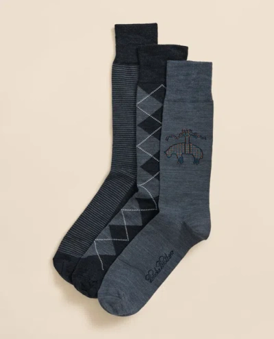 Brooks Brothers Wool-blend Socks Patterned Gift Box In Multi