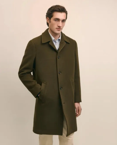 Brooks Brothers Wool Car Coat In Brown