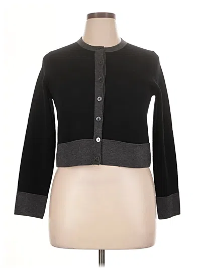Pre-owned Brooks Brothers Wool Cardigan Sweater In Black