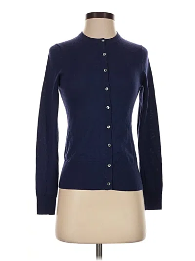 Pre-owned Brooks Brothers Wool Cardigan Sweater In Blue