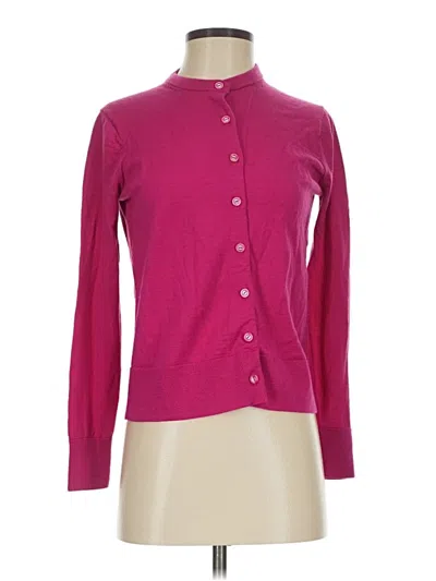 Pre-owned Brooks Brothers Wool Cardigan Sweater In Pink